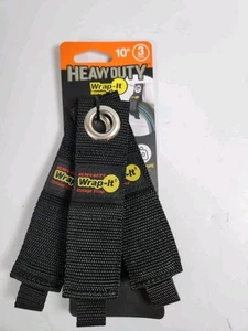 LOT OF 2!!! Wrap-It Heavy Duty Storage Straps 10" 3pk LOT OF 2 - Picture 1 of 2