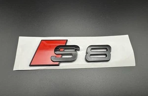 Audi S8 Schriftzug Emblem Logo Schwarz Glanz Aufkleber S-line Heckklappe 30x90mm - Bild 1 von 1