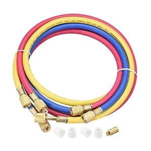 3pack Refrigerant Charging Hose 1/4 to 0.43 SAE Thread 3.94Ft 600PSI Tube HVAC - Picture 1 of 5