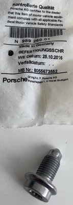 Vite fissaggio cinture 11 x 2mm N98926001 Porsche Cayenne 958 E3 Macan NOS #2046 - Immagine 1 di 3