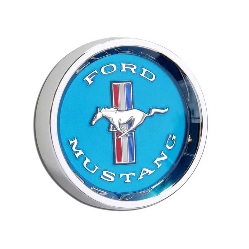 1965-66 Mustang; Styled Wheel Center Cap; Blue - Image 1 of 1