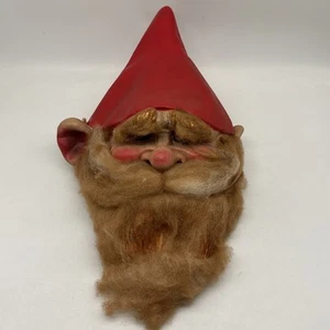 Vintage Large Gnome Mask W/ Red Hat & Beard!  - Picture 1 of 21
