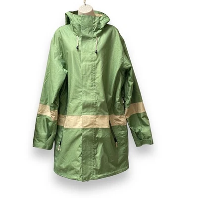 Burton Austria Snowboarding Dry Ride Green Color Block Ski Jacket XL Warm     - Image 1 of 4