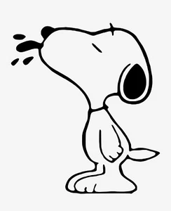 Snoopy Aufkleber Auto Sticker Logo Wandtottoo ca.10cm - Bild 1 von 1