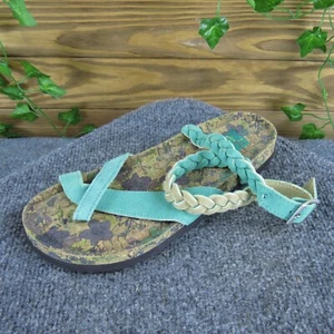 Muk Luks sandali alla caviglia intrecciati floreali sughero plantare scarpe donna 7 medi - Foto 1 di 6