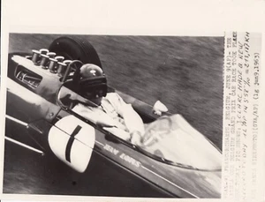 JIM CLARK LOTUS 25 BELGA GP SPA 1963 PERÍODO ORIGINAL FOTOGRAFÍA DE PRENSA CABLE - Imagen 1 de 2