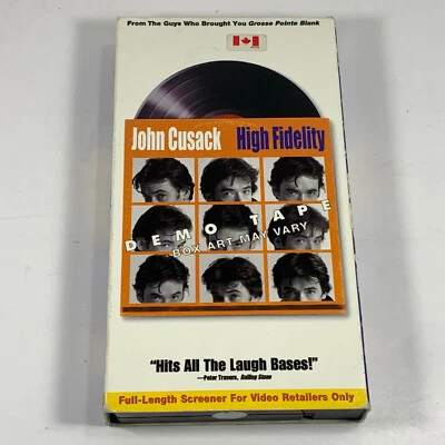 High Fidelity VHS Screener DEMO Tape OOP John Cusack Jack Black Lisa Bonet Rare - Image 1 of 4