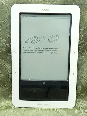 Barnes & Noble Nook White  EBook Reader  *AS-IS NOT CHARGING* - Image 1 of 4
