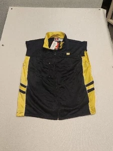 Vintage Wilson Black Yellow Snap Button Back Sport Vest Youth Kids XL 18/20 New - Picture 1 of 7