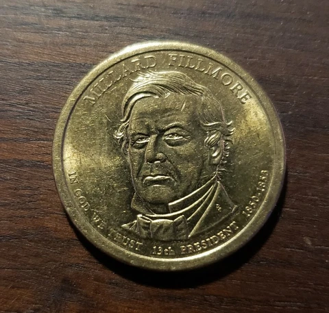 millard fillmore dollar coin HUGE ERROR! ☆21P10 Year☆ Cover
