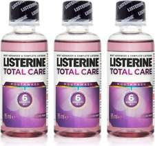 3X LISTERINE Total Care MOUTHWASH Clean Mint 6 Benefits in 1 95ML Travel Size
