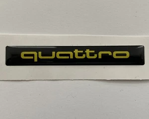 Quattro Boot Badge Dashboard Wings S3 S4 A1 RS3 RS4 A3 A4 A5 RS6 Q7 BLACK YELLOW - Picture 1 of 3