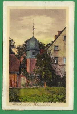 Allersheim Holzminden Weser Wetterfahne Turm 16.4.1923 Briefmarken beachten - Bild 1 von 2