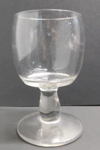 Clear Heavy Glass Stem Goblet  5.5" Tall - Picture 1 of 6