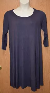 Womens Dark Purple Style&co 3/4 Sleeve Dress Size 0X NWT NEW  - Picture 1 of 2