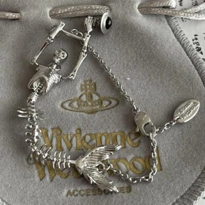 Pulsera Vivienne Westwood Plata Esqueleto Sirena Calavera Ariel SIN CAJA - Imagen 1 de 6
