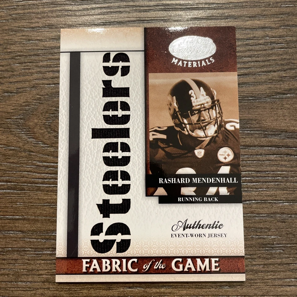 2008 Leaf Certified Rashard Mendenhall Jersey Spell Out /25 Steelers - Image 1 of 4