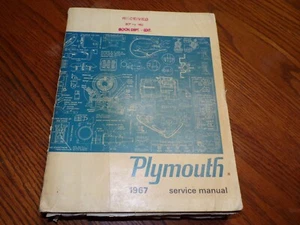Used OE CHRYSLER-Plymouth'67 Valiant,Belvedere,Satellite,Barracuda,ServiceManual - Picture 1 of 24
