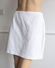 St. MICHAEL Vintage M&S Ladies White Textured Lined Pencil Skirt Size UK 12