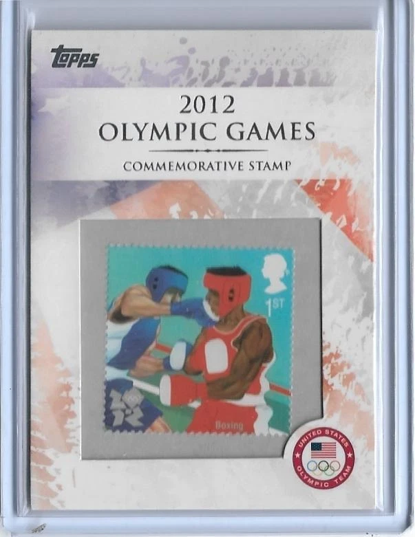 RARE 2012 TOPPS OLYMPIC COMMEMORATIVE STAMP CARD #CS-20 ~ BOXING ~ MULTIPLES - Image 1 of 2