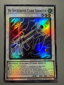 YUGIOH HI-SPEEDROID CORK SHOOTER ASIA ENGLISH EDITION CR06-AE032 SUPER RARE - Picture 1 of 3