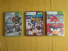 Xbox 360 Videogame Lot Of 3 - Angry Birds Trilogy - Skate 3 - Rabbits - T20-15