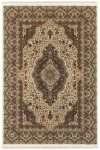 7x10 Sphinx Ivory Bordered Medallion Eye Area Rug 5560W - Aprx 7' 10" x 10' 10" - Picture 1 of 1