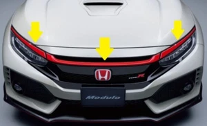 (NEW)JDM HONDA CIVIC TYPE R FK8 FRONT GRILL GARNISH FRAME RED GENUINE OEM - Bild 1 von 1