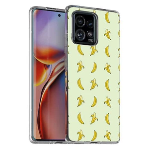 For Motorola (Edge,One 5G,Ace,UW,X40,30),Slim Cover,Cute Bananas Print,USA - Picture 1 of 21