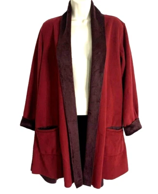 Chaqueta cárdigan con logotipo Lori Goldstein para mujer talla XS polar gamuza tacto bolsillos Foto 1 de 4