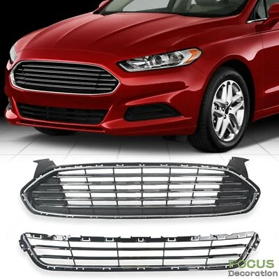 Kit de parachoques delantero superior inferior parrilla para Ford Fusion Mondeo 2013 2014 2015 2016 Foto 1 de 4