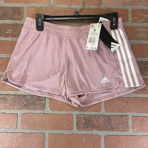 Adidas Pacer Knit Shorts Magic Mauve Pink 3 Inch Womens Small NWT $32 MSRP - Picture 1 of 14