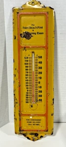 Vintage thermometer outdoor advertising Palm Beach Florida Newspaper - Picture 1 of 5