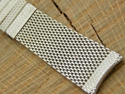 Correa de reloj de expansión de acero inoxidable vintage Lenox NOS sin usar 17,5 mm curva para hombre Foto 1 de 3