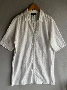 Miraclesuit x Talbots Cover Up Womens Size XL White Eyelet Button Up NWT - Picture 1 of 11