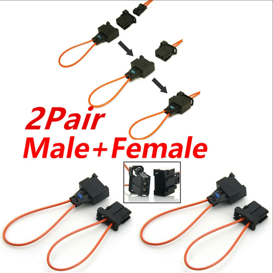 2 Set Universal Car Male& Female Plug Adapter Diagnostic Fiber Optic Bypass Loop — 第 1/4 张图片