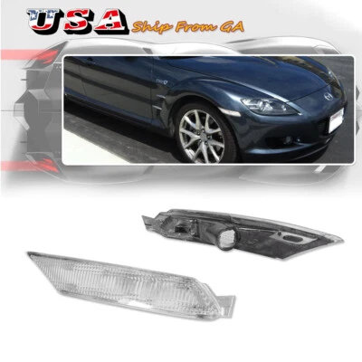 Juego de luces indicadoras laterales esquineras transparentes para Mazda RX8 2004-2008 Foto 1 de 4