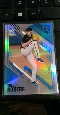 2021 Chronicles Trevor Rogers Elite Blue Parallel 80/99 Rookie CardMiami Marlins - Image 1 of 2