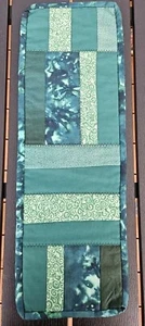 Patchwork Grün Quilt Tischläufer 17 x 47 cm - Bild 1 von 10