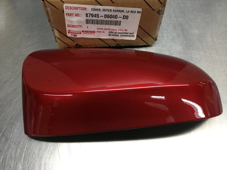 OEM TOYOTA CAMRY CUBIERTA DE ESPEJO RETROVISOR LADO DEL CONDUCTOR ROJO SE ADAPTA A 2012-2016 Foto 1 de 1