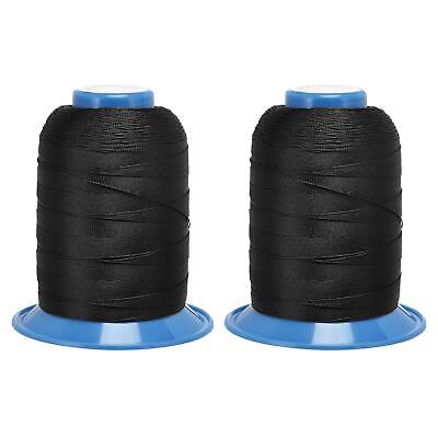 Bonded Polyester Threads Extra-strong 1040 Yards 300D/0.38mm (Dark Black, 2pcs) • 11.86€