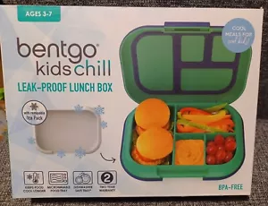 Paquete de hielo de 4 compartimentos a prueba de fugas Bentgo Kids verde libre de BPA - Imagen 1 de 2