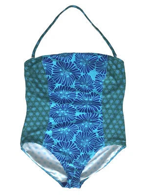 Traje de baño Jaclyn Smith para mujer talla 18 azul verde floral traje de baño de una pieza Foto 1 de 4