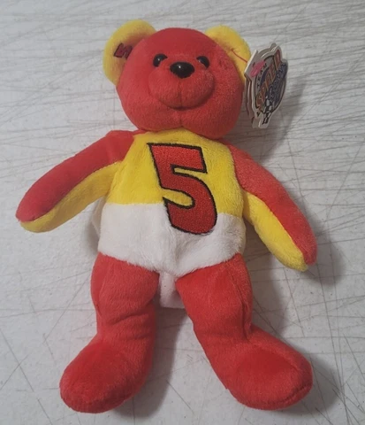 New 1999 Terry Labonte #5 Nascar Team Speed Bears Vintage 90s Bean Bag Plush NWT Cover