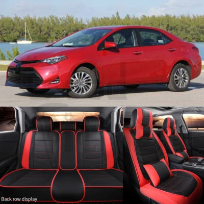For Toyota Corolla Sedan Hatchback Full Set Car Seat Covers Front & Rear 5 Seats - Image 1 of 4