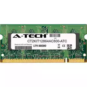 1GB DDR2 PC2-6400 SODIMM (Crucial CT2KIT12864AC800 Equivalent) Memory RAM - Picture 1 of 2