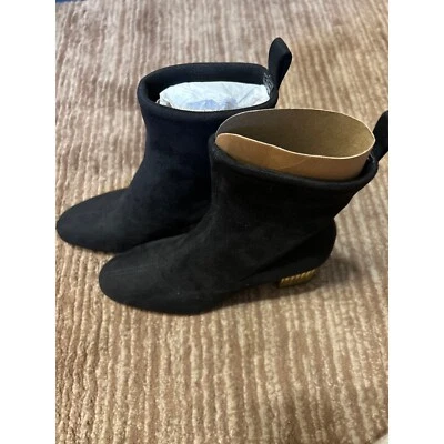 Botines Michael Kors Porter Elastizados Gamuza Tacón Dorado EE. UU. 6M $195 NUEVOS EN CAJA Foto 1 de 4