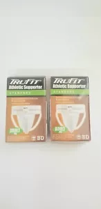 Trufit Athletic Supporter Jock Strap Medium Elastic Sports Gear Men's Two Pack - Picture 1 of 4