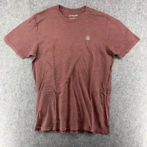 Camisa Volcom Para Hombre L Grande Roja Manga Corta Logo Algodón Informal Cuello Redondo - Imagen 1 de 3
