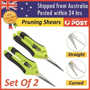 Pruning Shears Plant Scissors Trim Trees Snips Branch Garden Secateurs Tool 2PCS - Picture 1 of 10